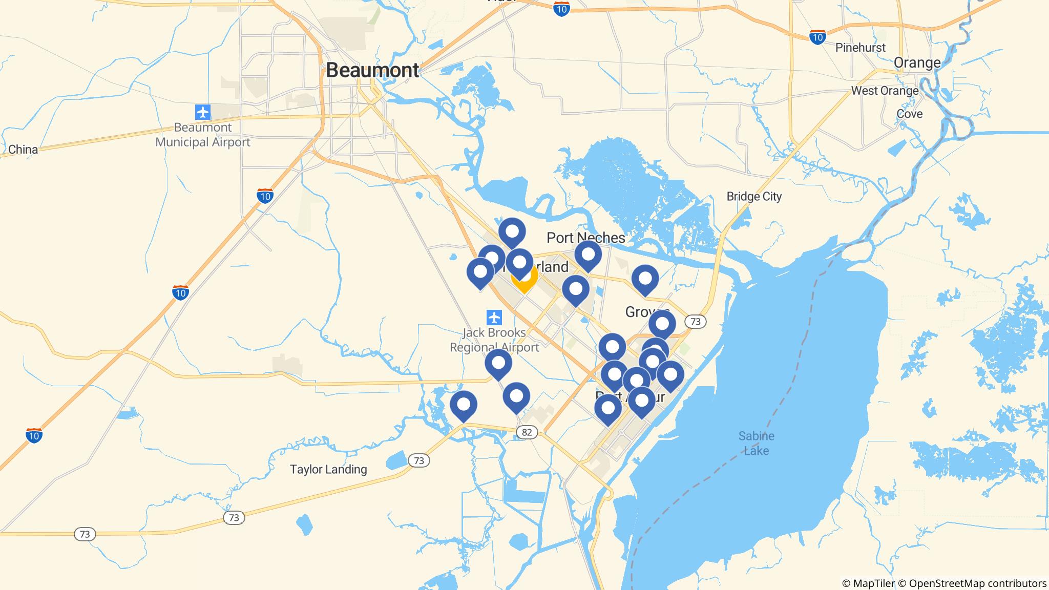Street map of the ATM area