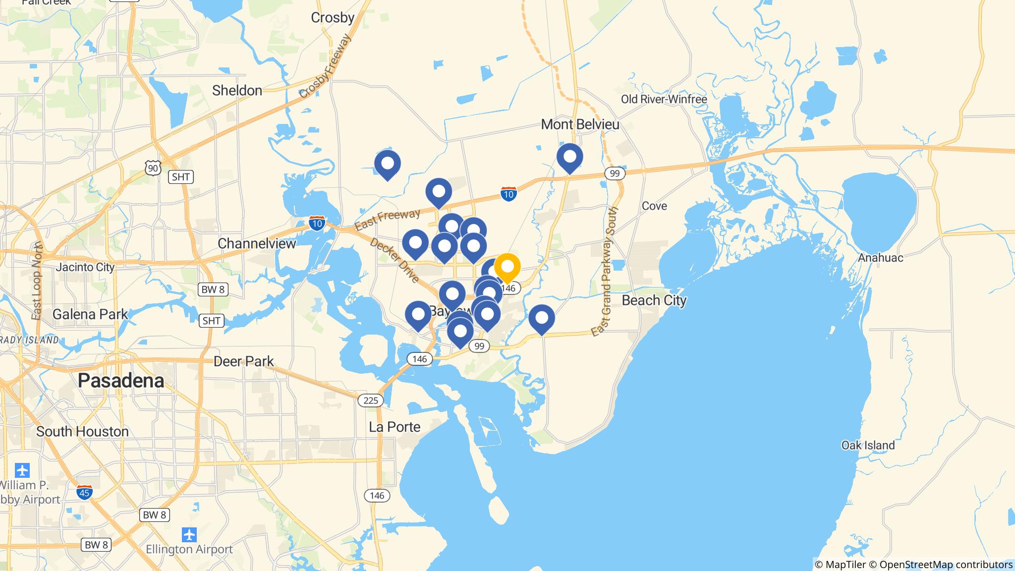 Street map of the ATM area