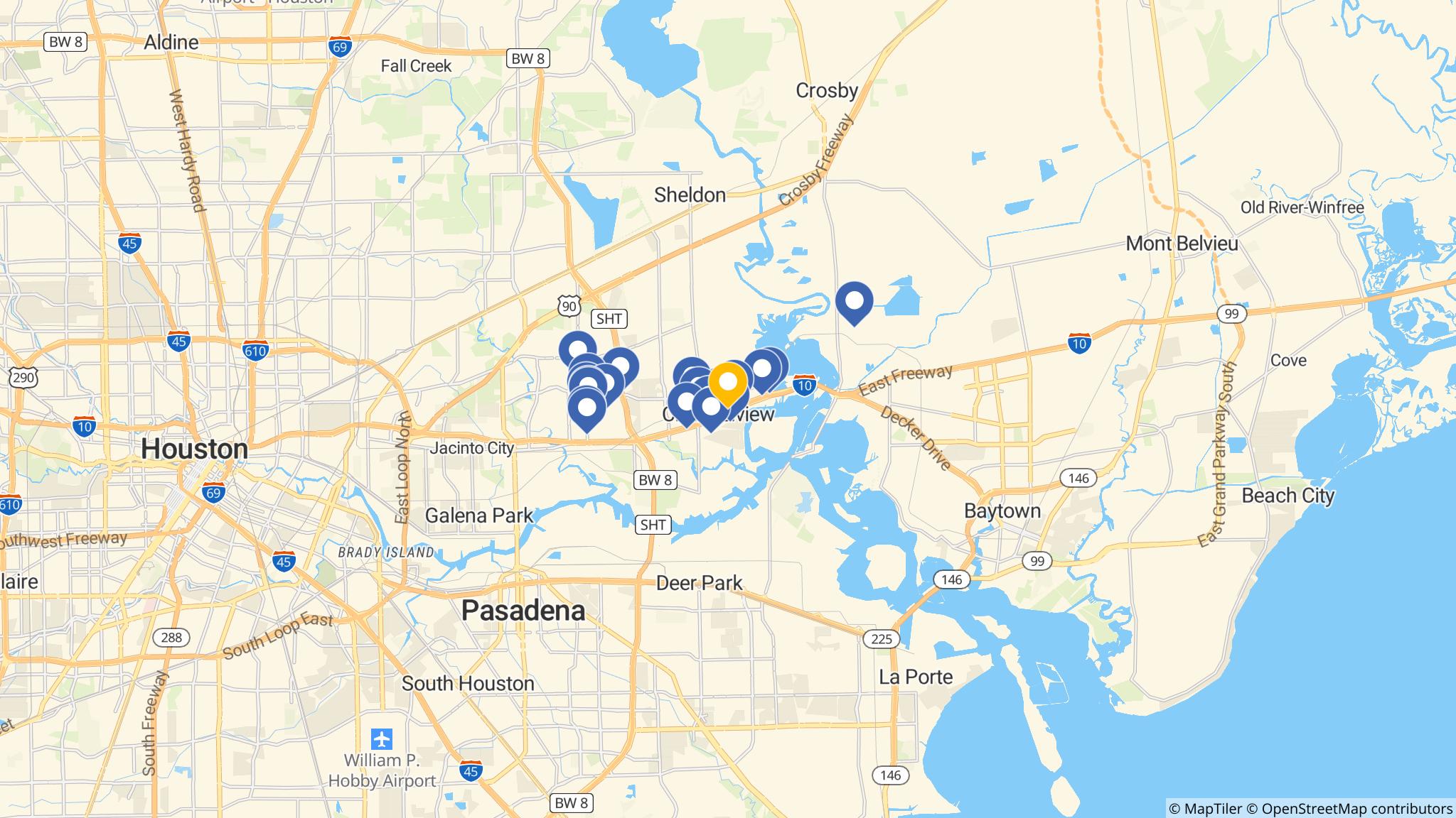 Street map of the ATM area
