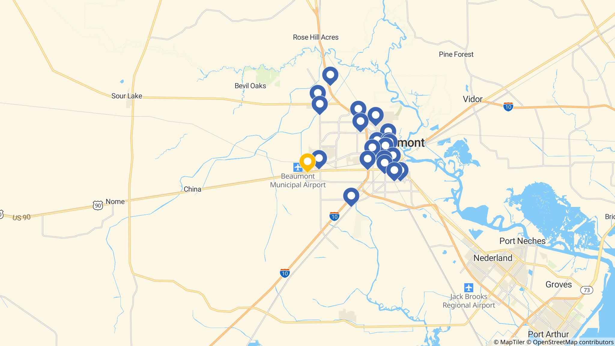 Street map of the ATM area