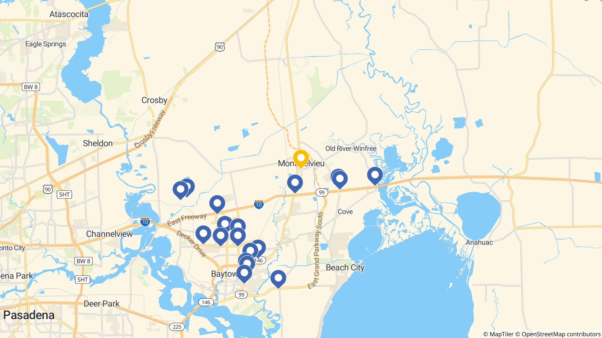 Street map of the ATM area