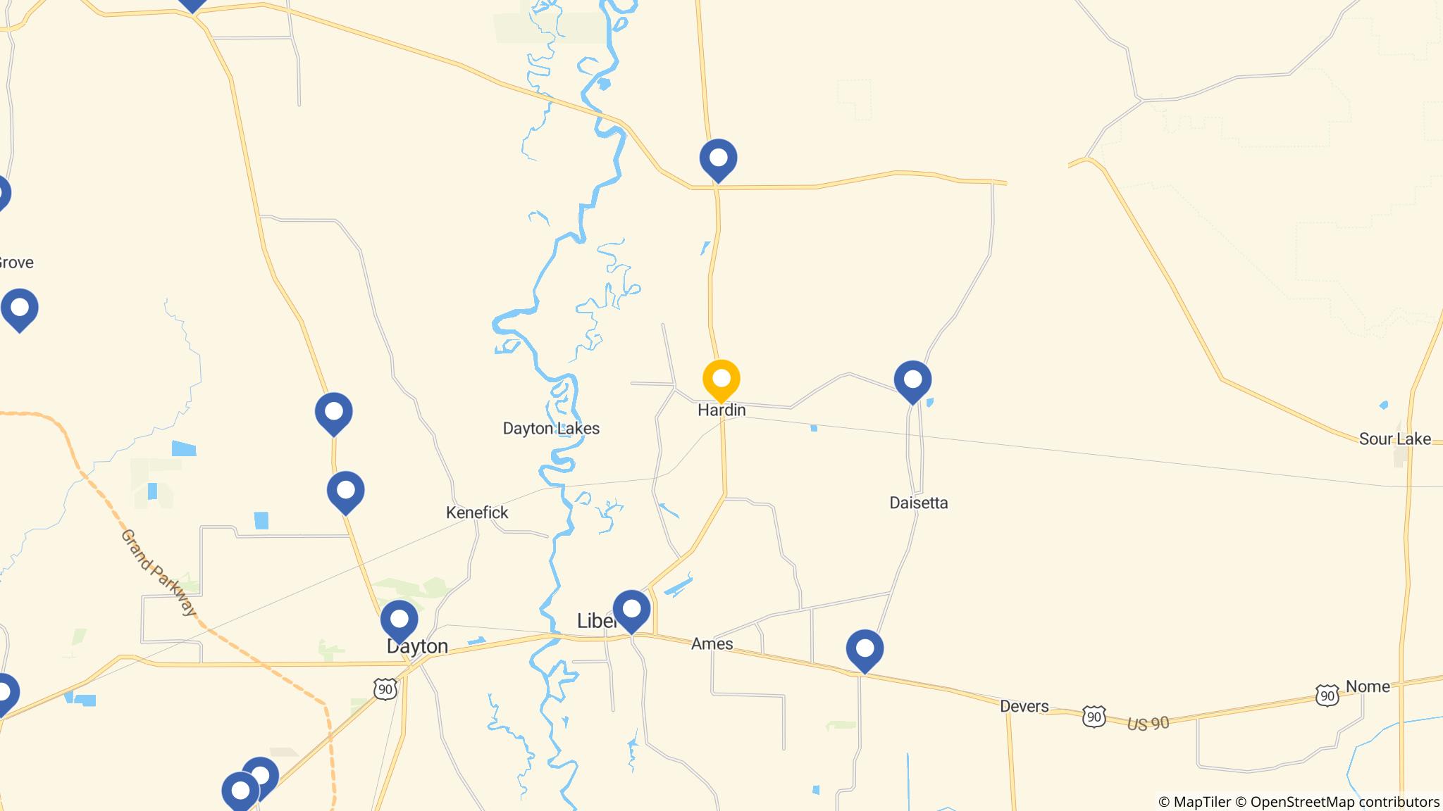 Street map of the ATM area