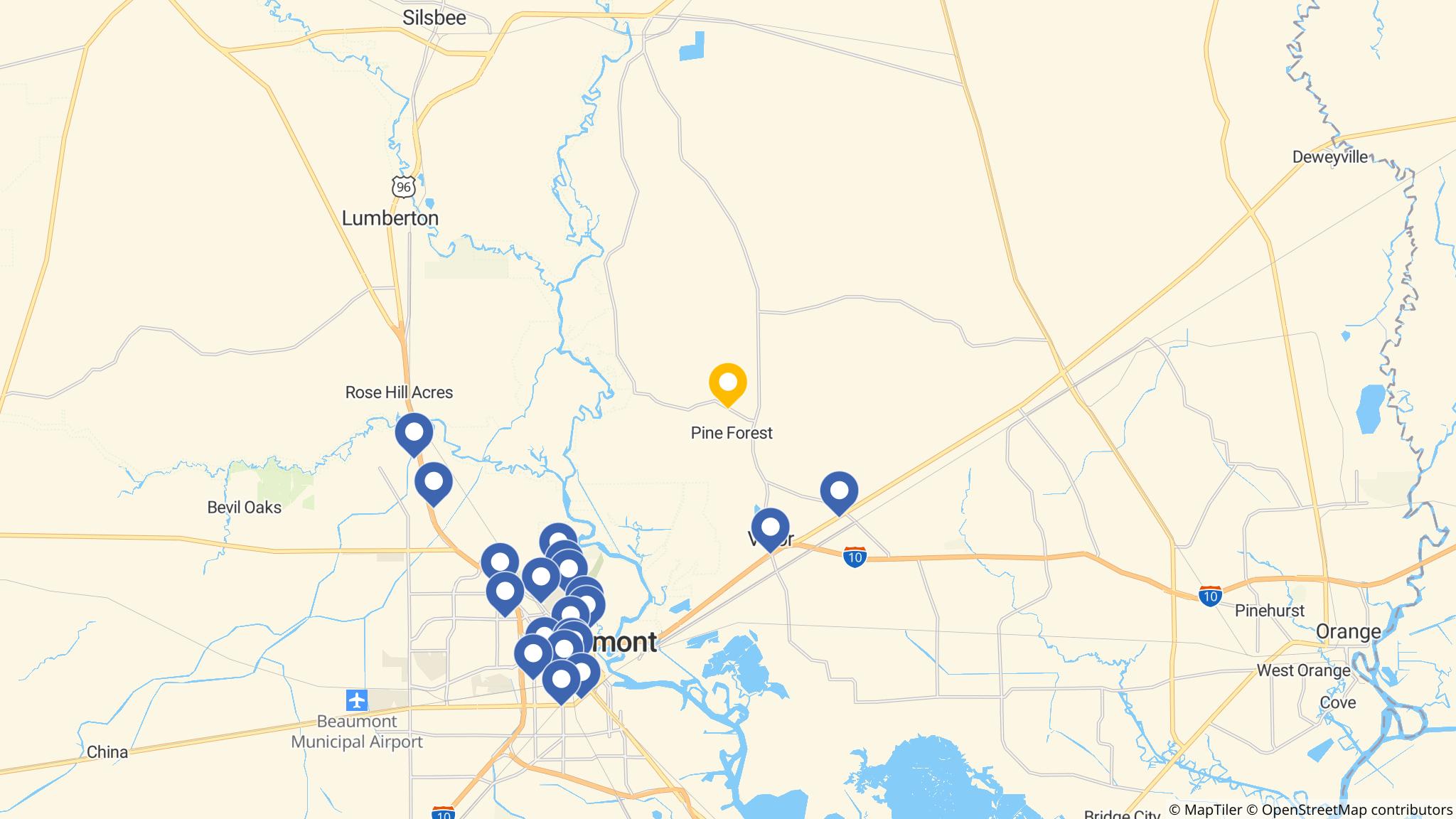 Street map of the ATM area