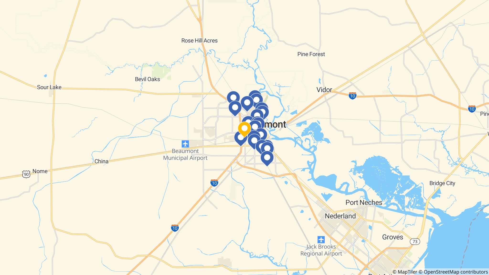 Street map of the ATM area