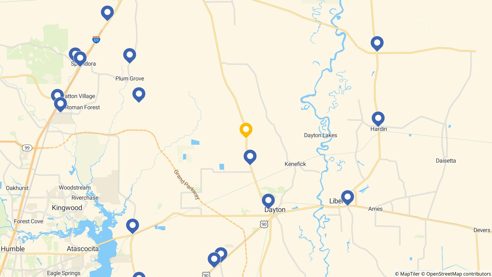 Street map of the ATM area