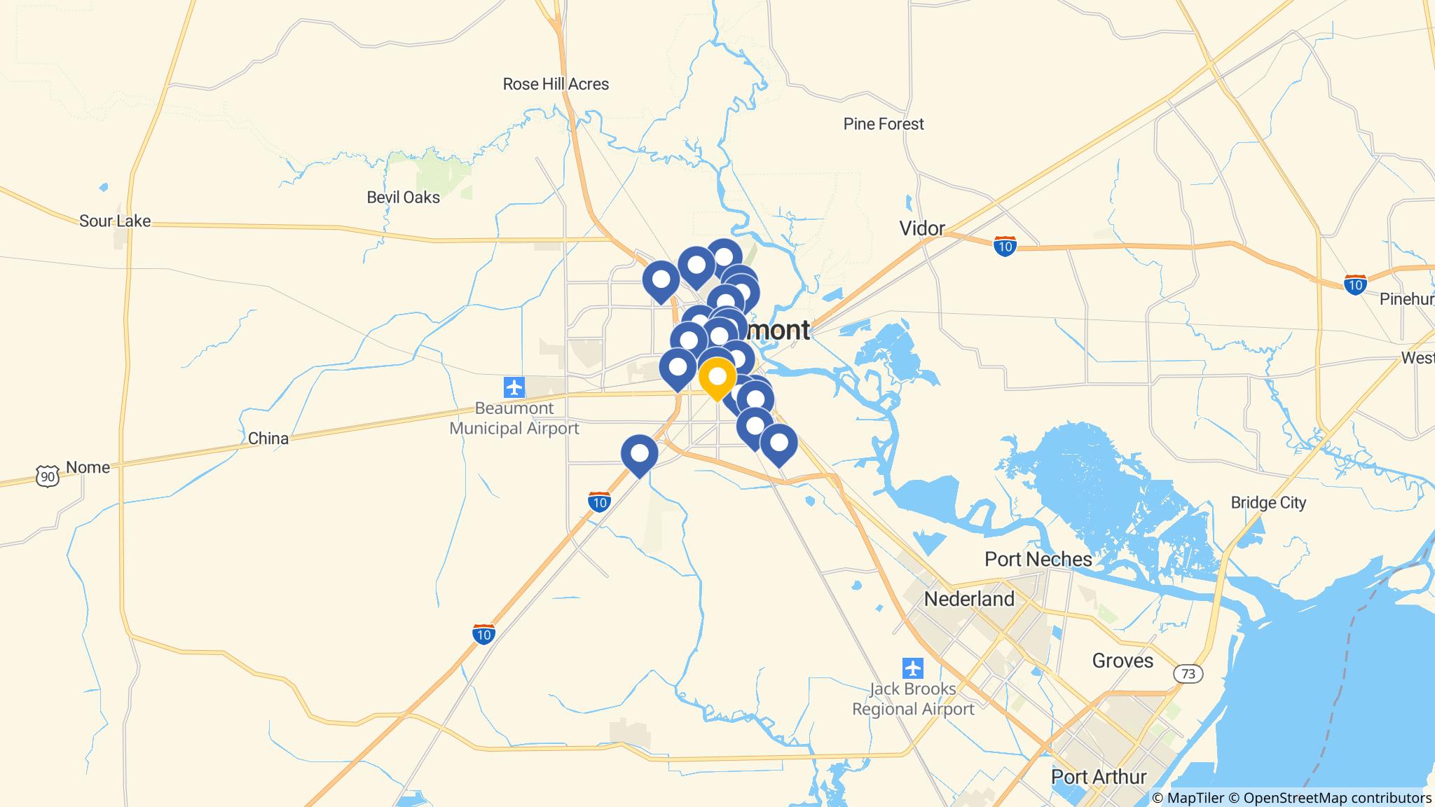 Street map of the ATM area