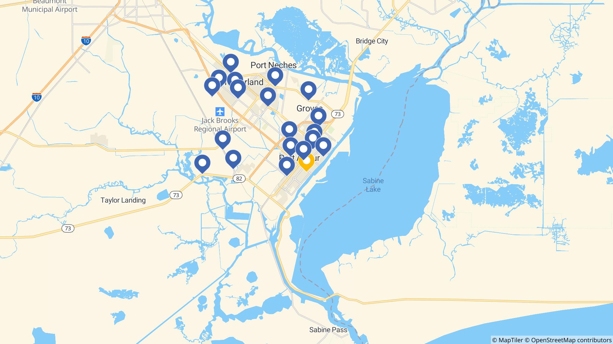 Street map of the ATM area