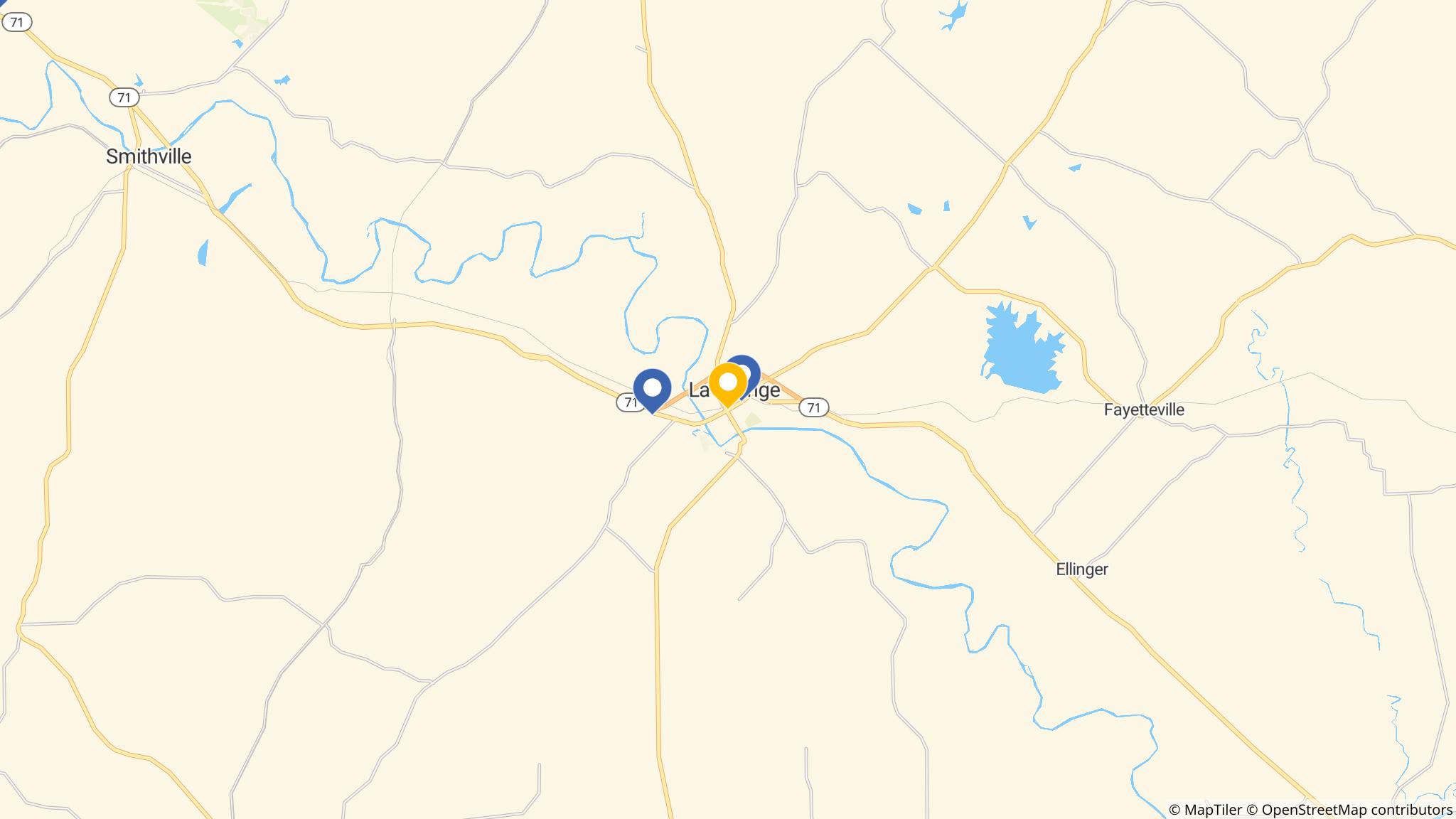 Street map of the ATM area