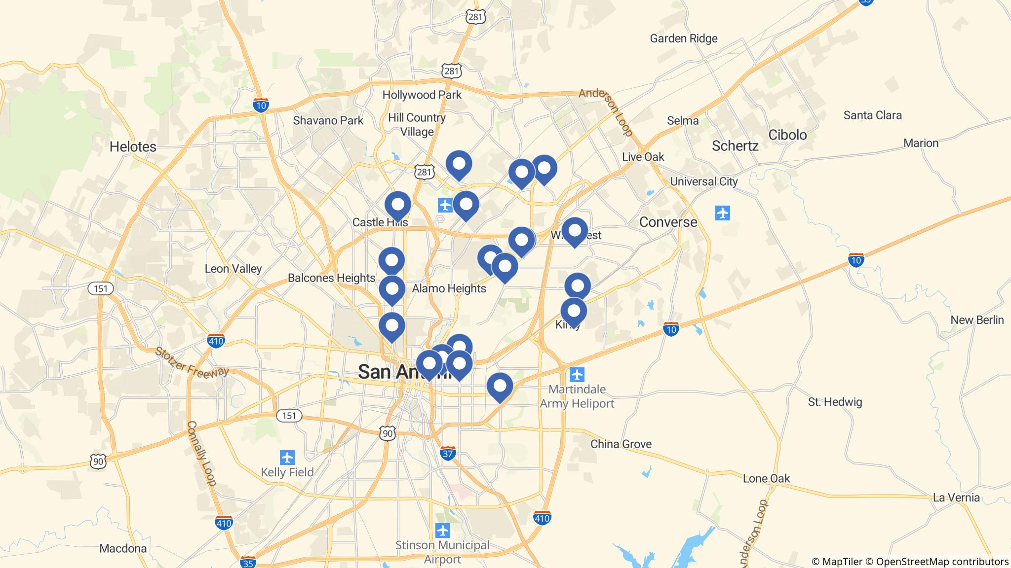 Street map of the ATM area