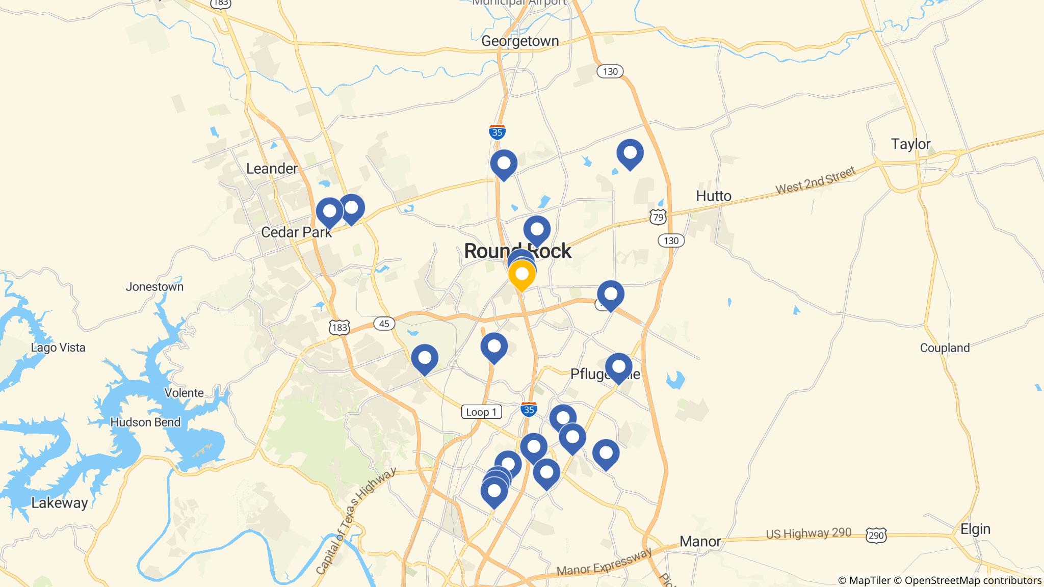 Street map of the ATM area