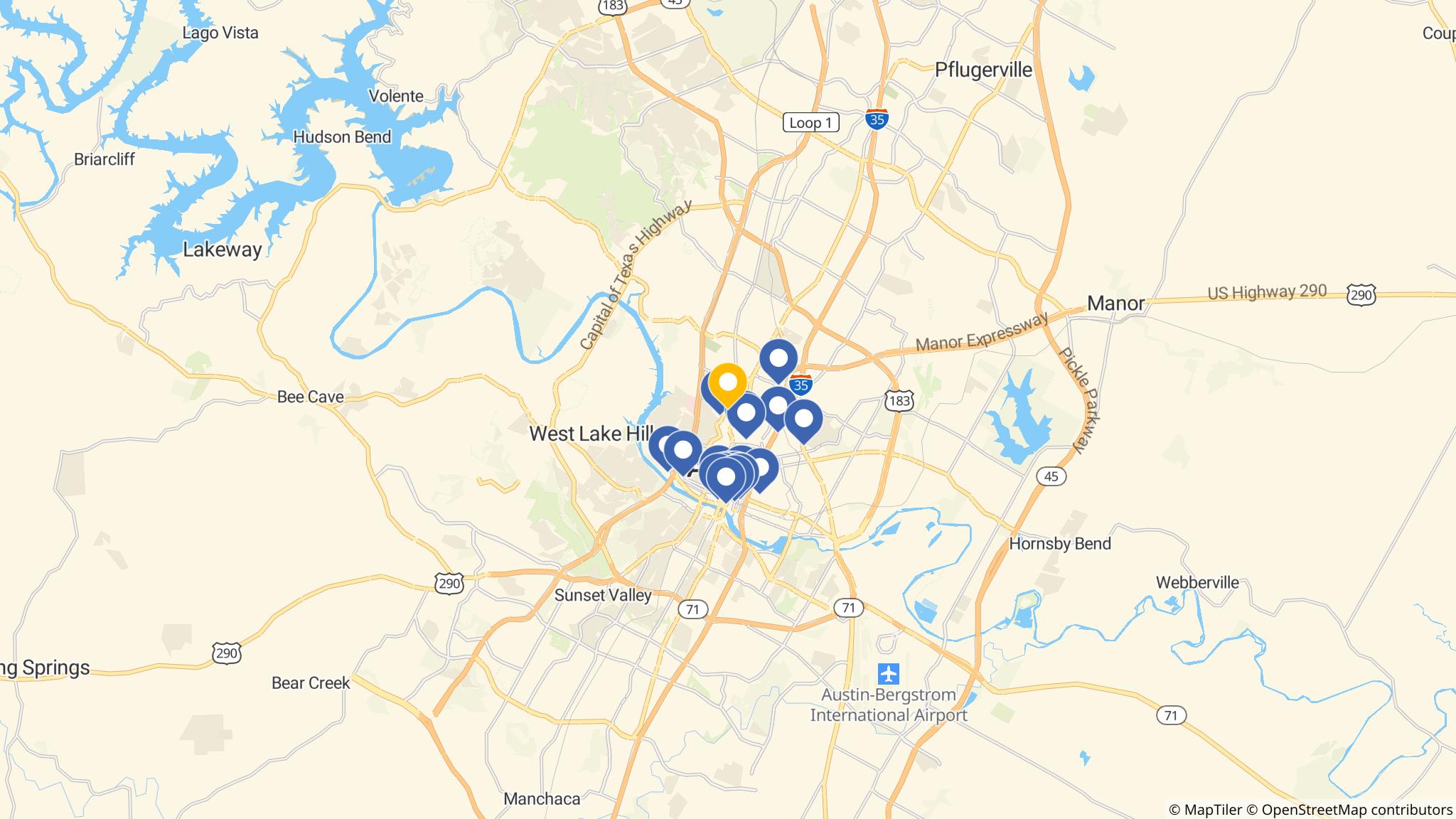 Street map of the ATM area