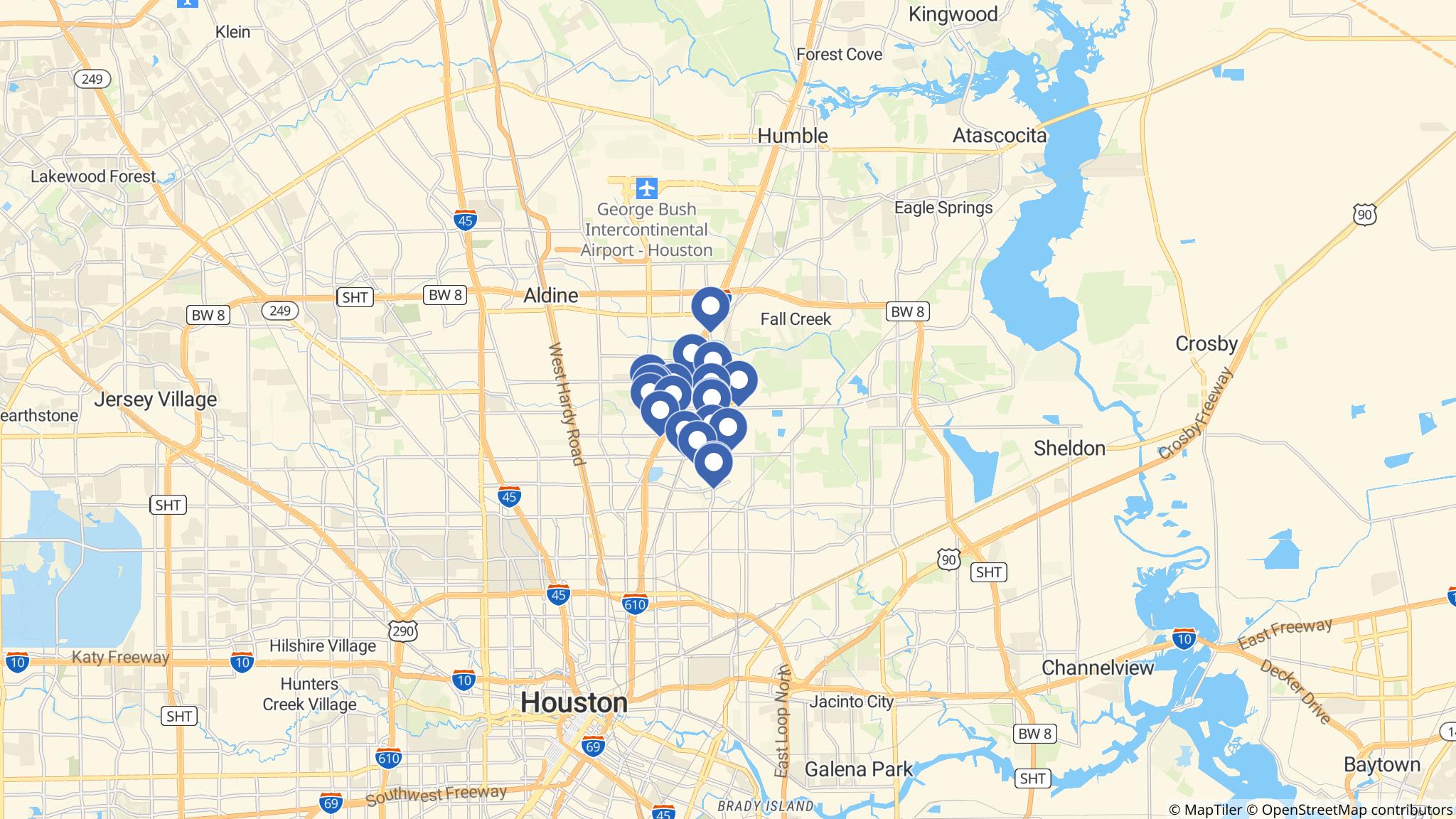 Street map of the ATM area