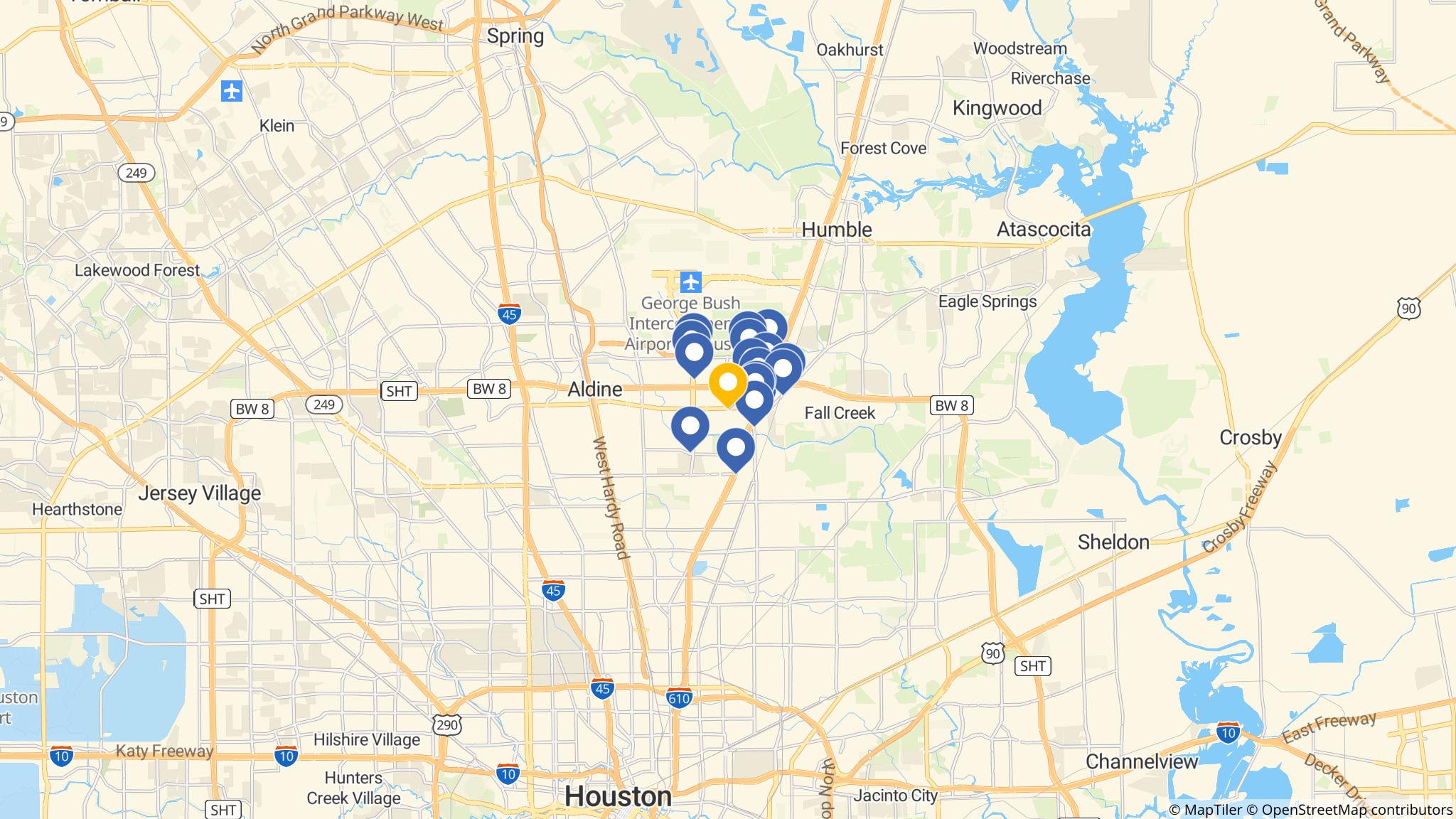 Street map of the ATM area