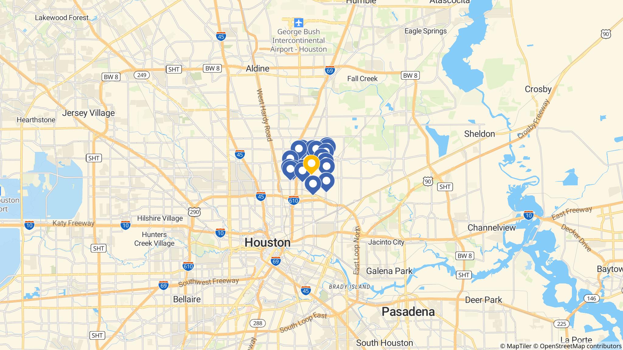 Street map of the ATM area