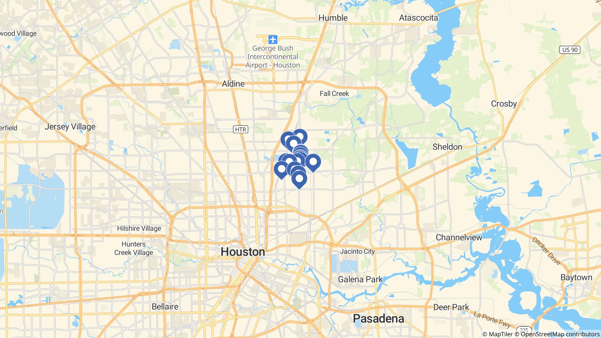 Street map of the ATM area