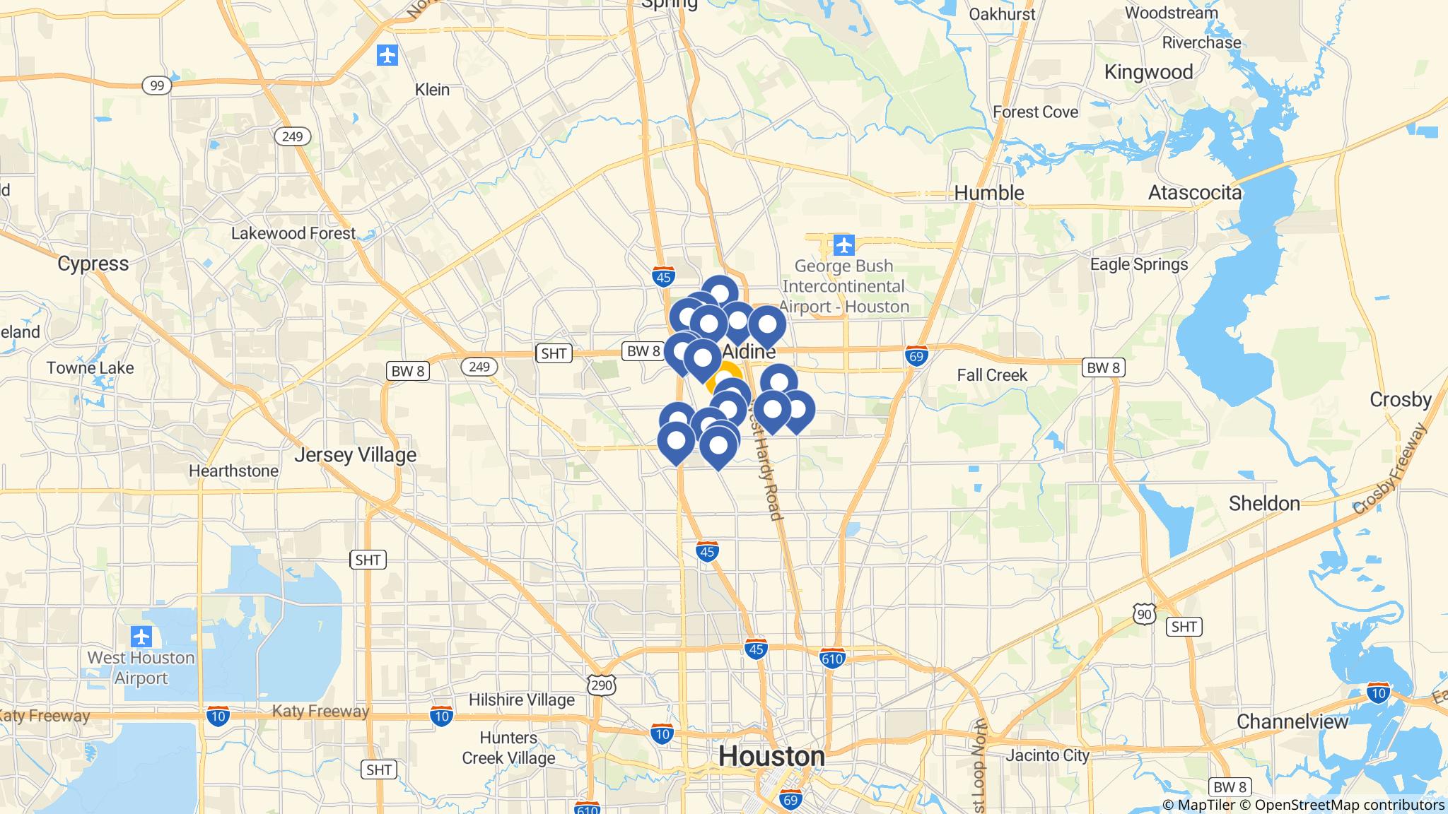 Street map of the ATM area