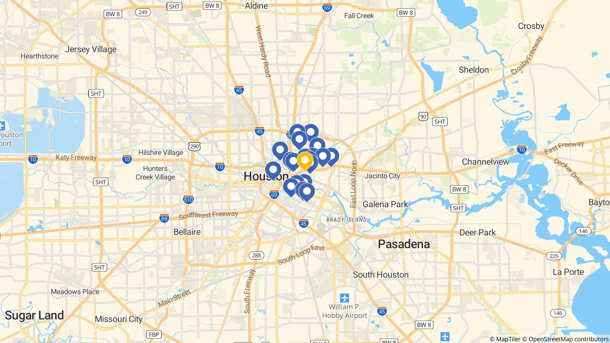 Street map of the ATM area
