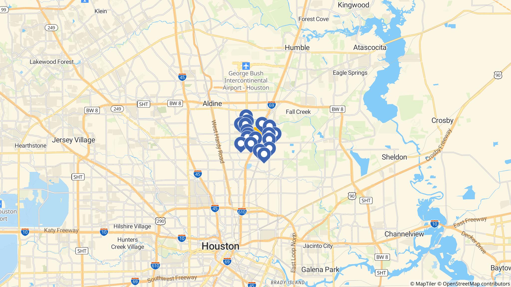 Street map of the ATM area