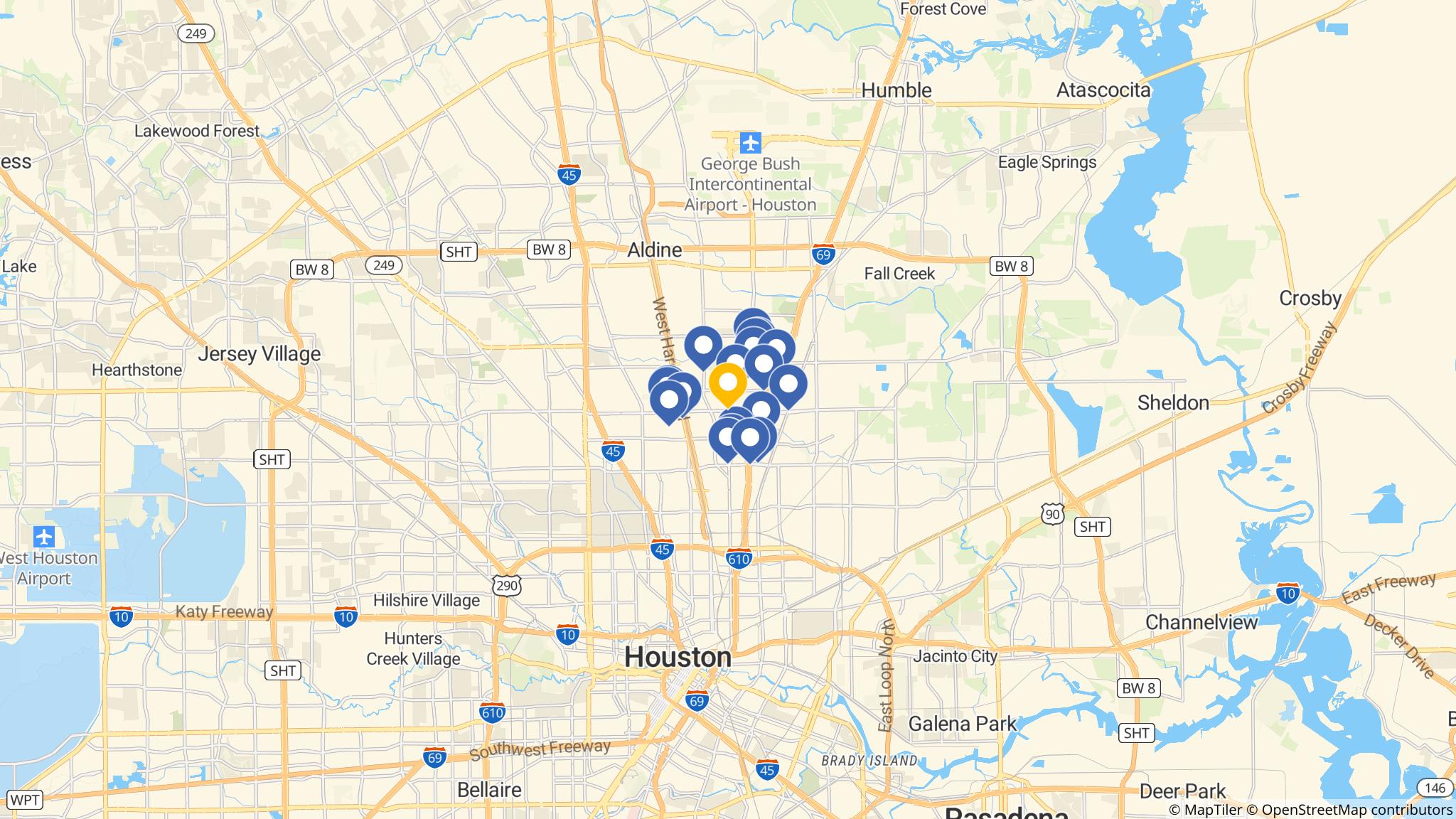 Street map of the ATM area