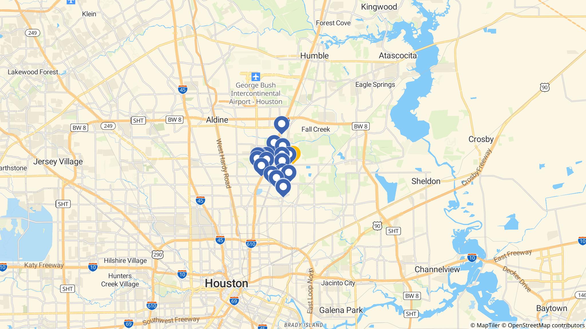 Street map of the ATM area