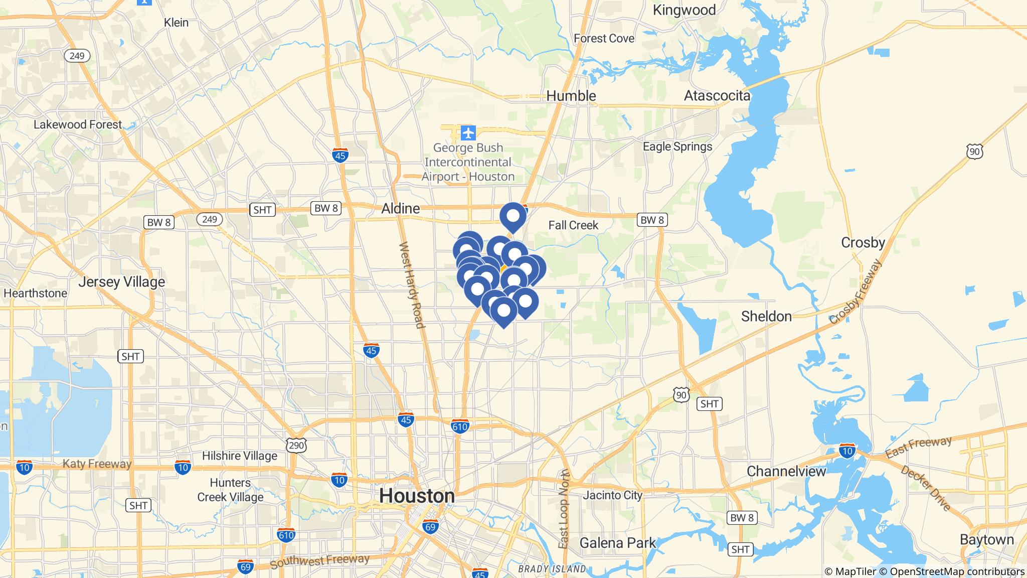 Street map of the ATM area