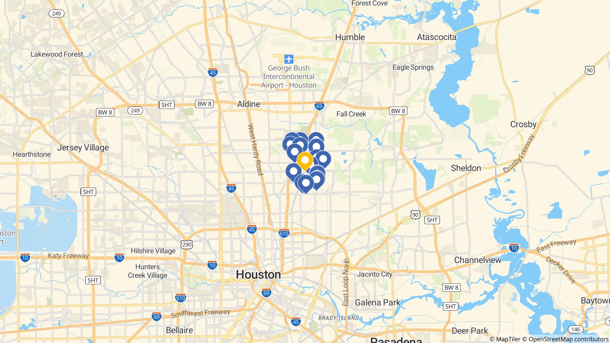 Street map of the ATM area