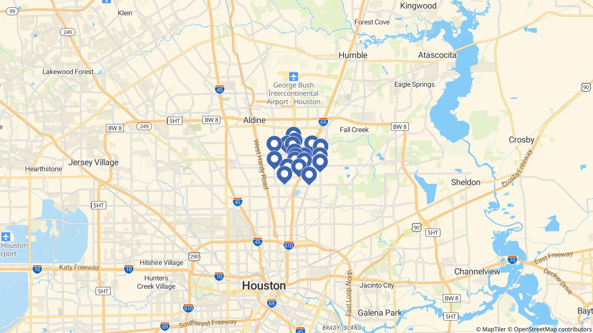 Street map of the ATM area