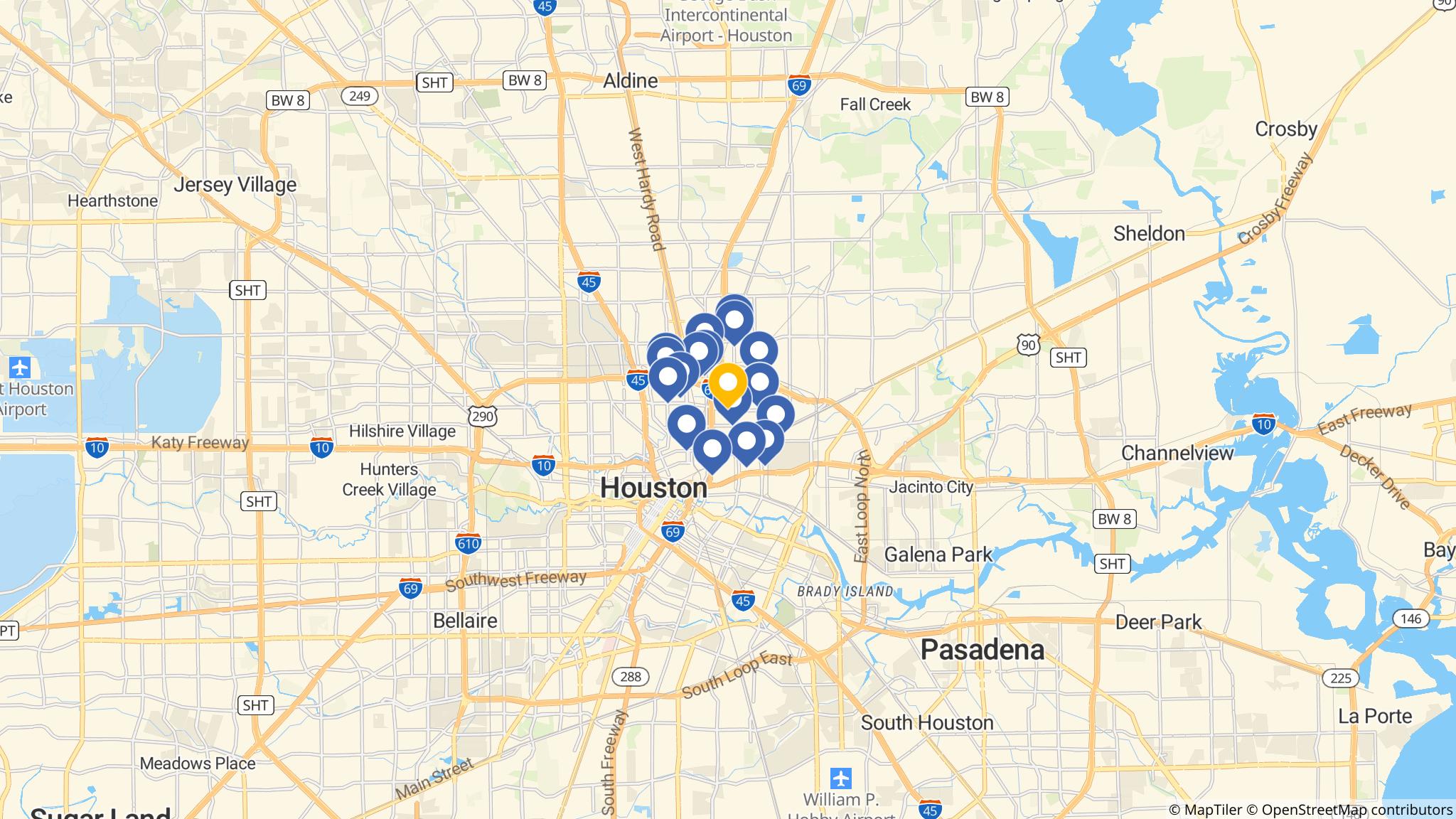 Street map of the ATM area