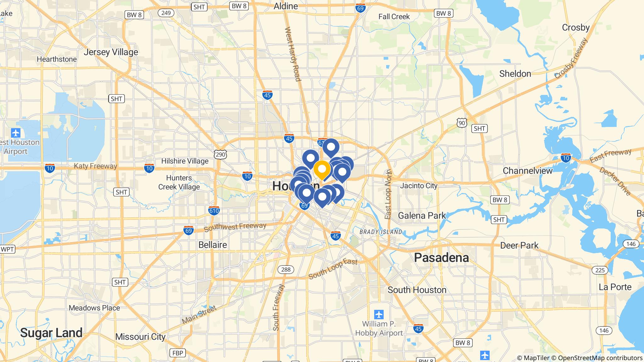 Street map of the ATM area