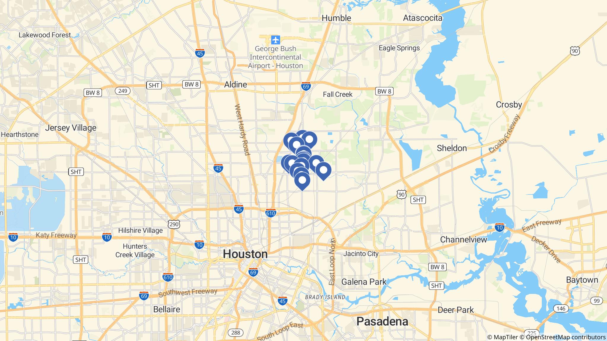 Street map of the ATM area
