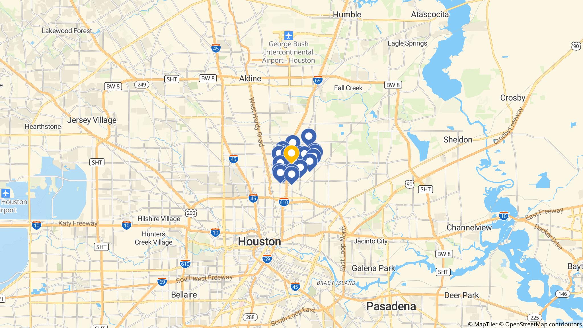 Street map of the ATM area