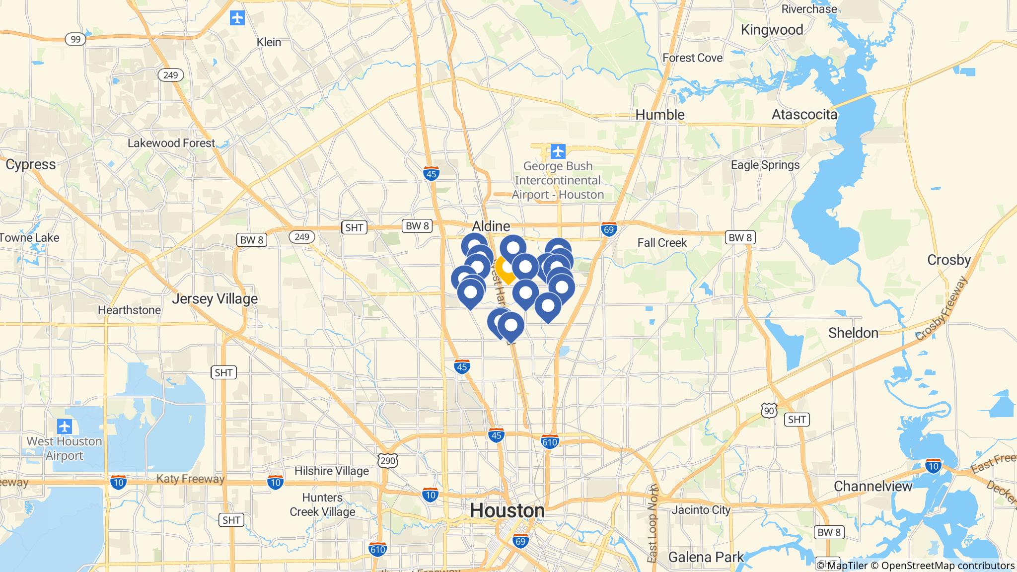 Street map of the ATM area