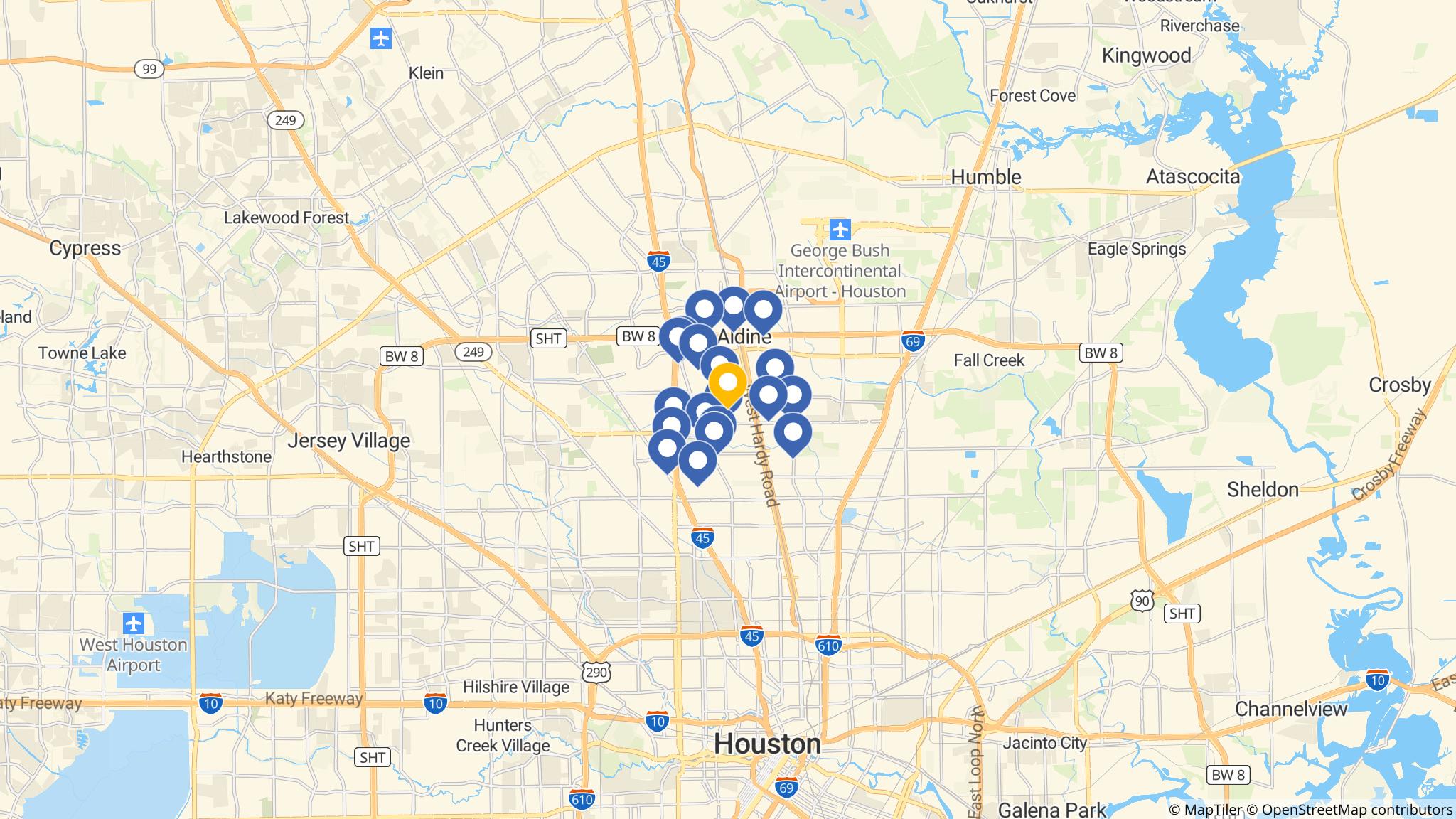 Street map of the ATM area