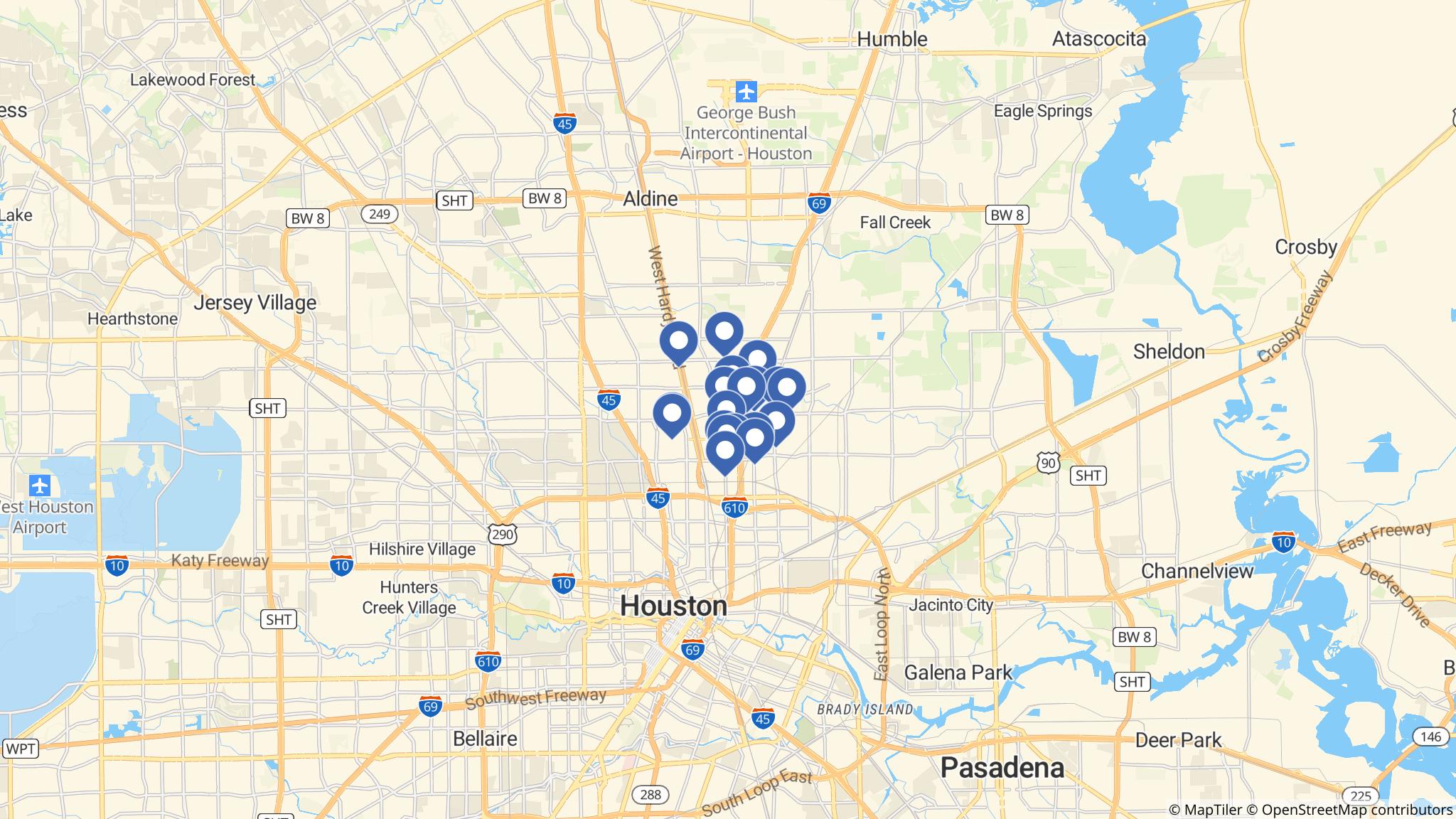 Street map of the ATM area