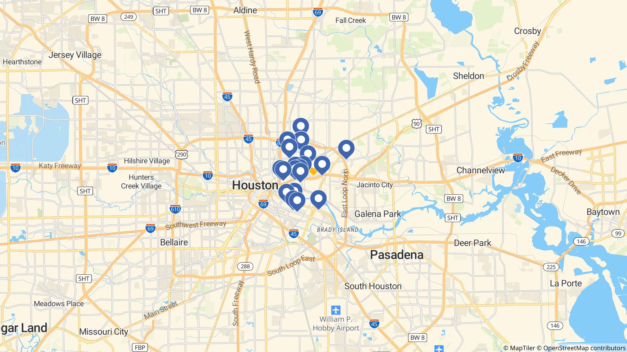 Street map of the ATM area