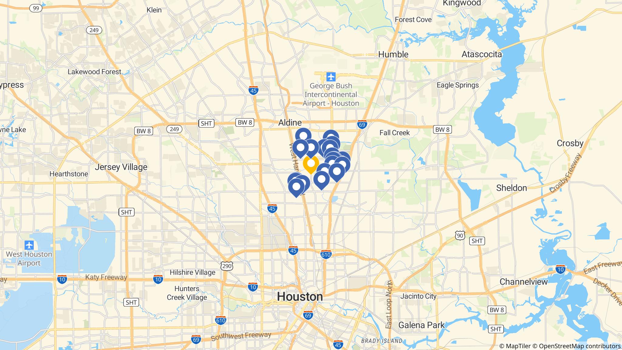 Street map of the ATM area