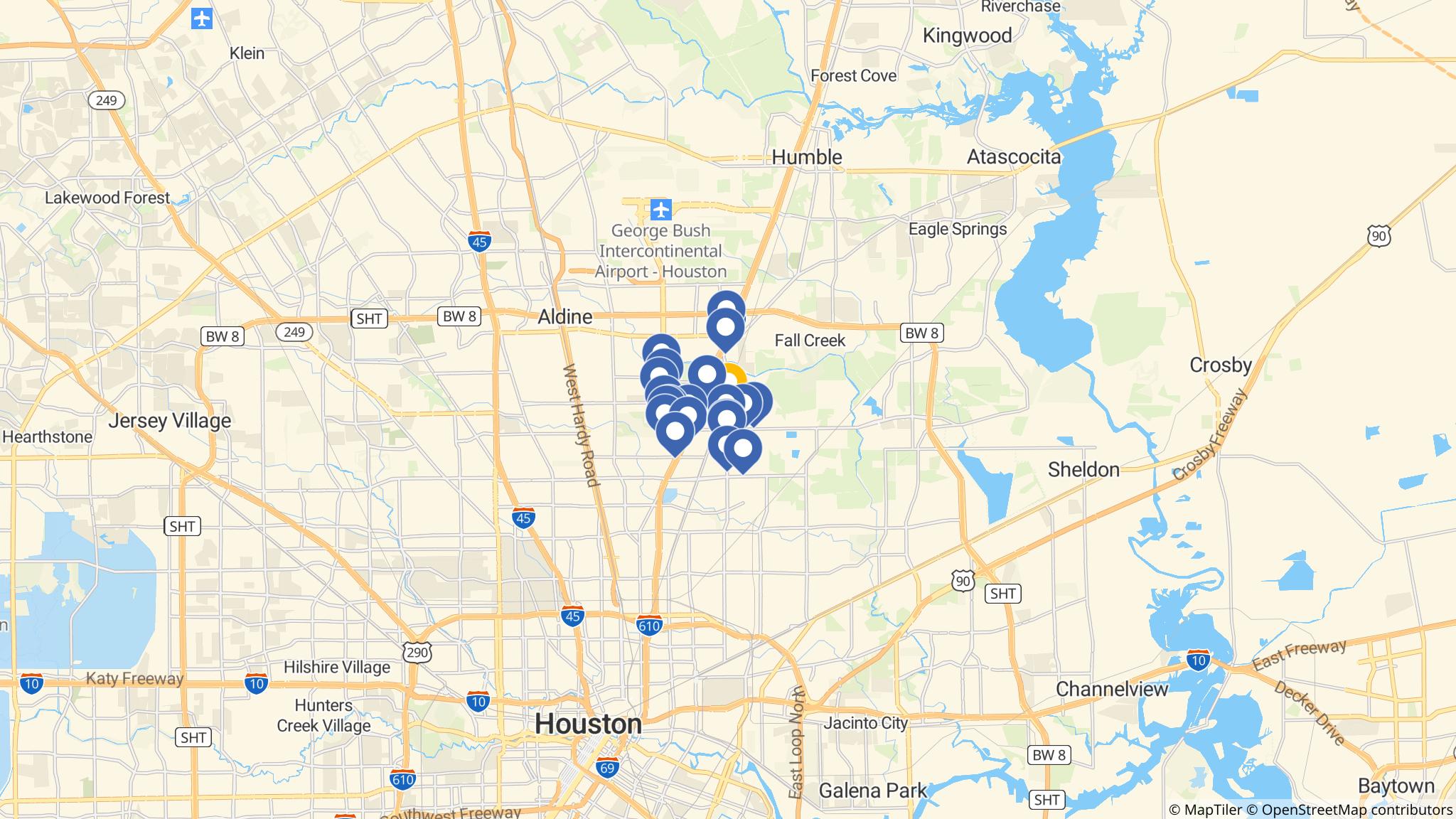 Street map of the ATM area