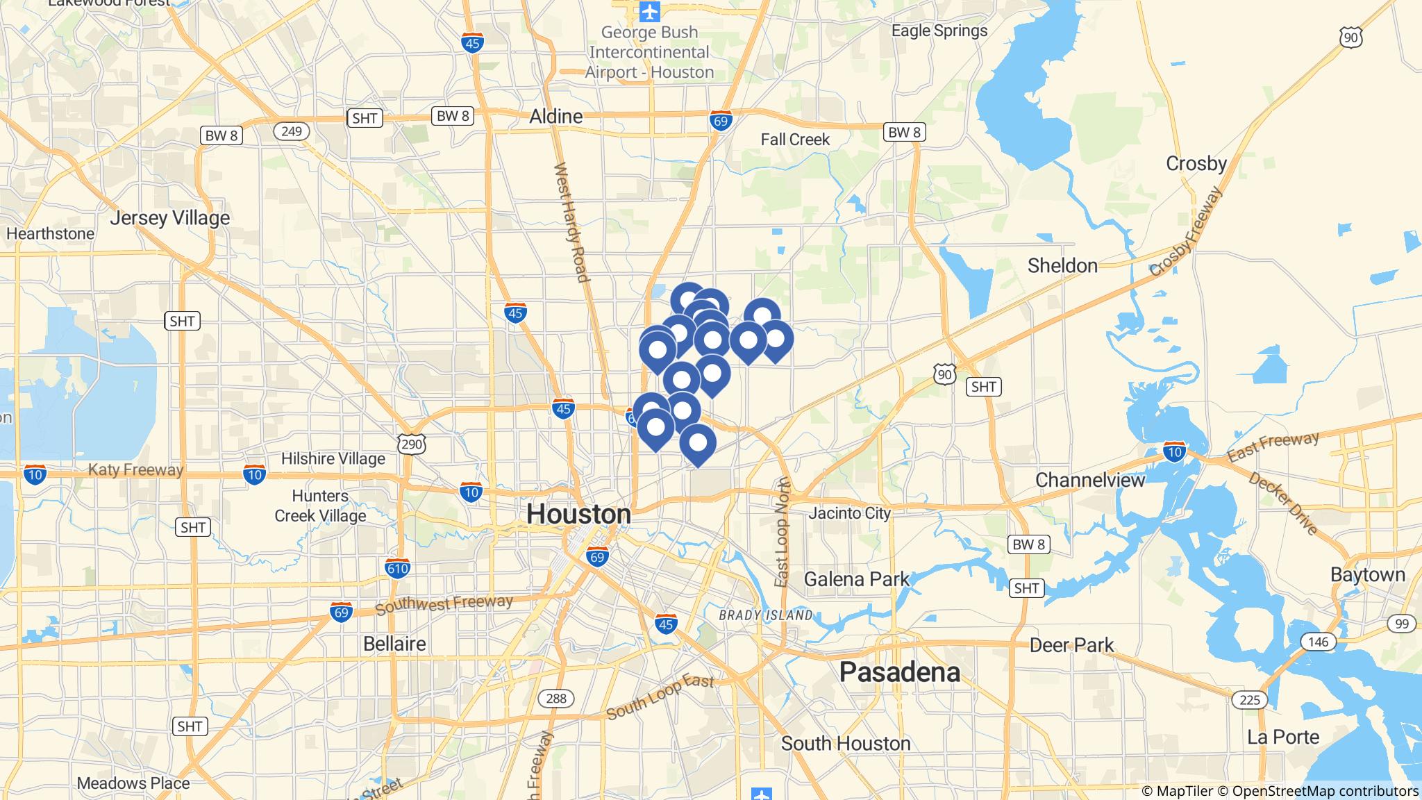 Street map of the ATM area