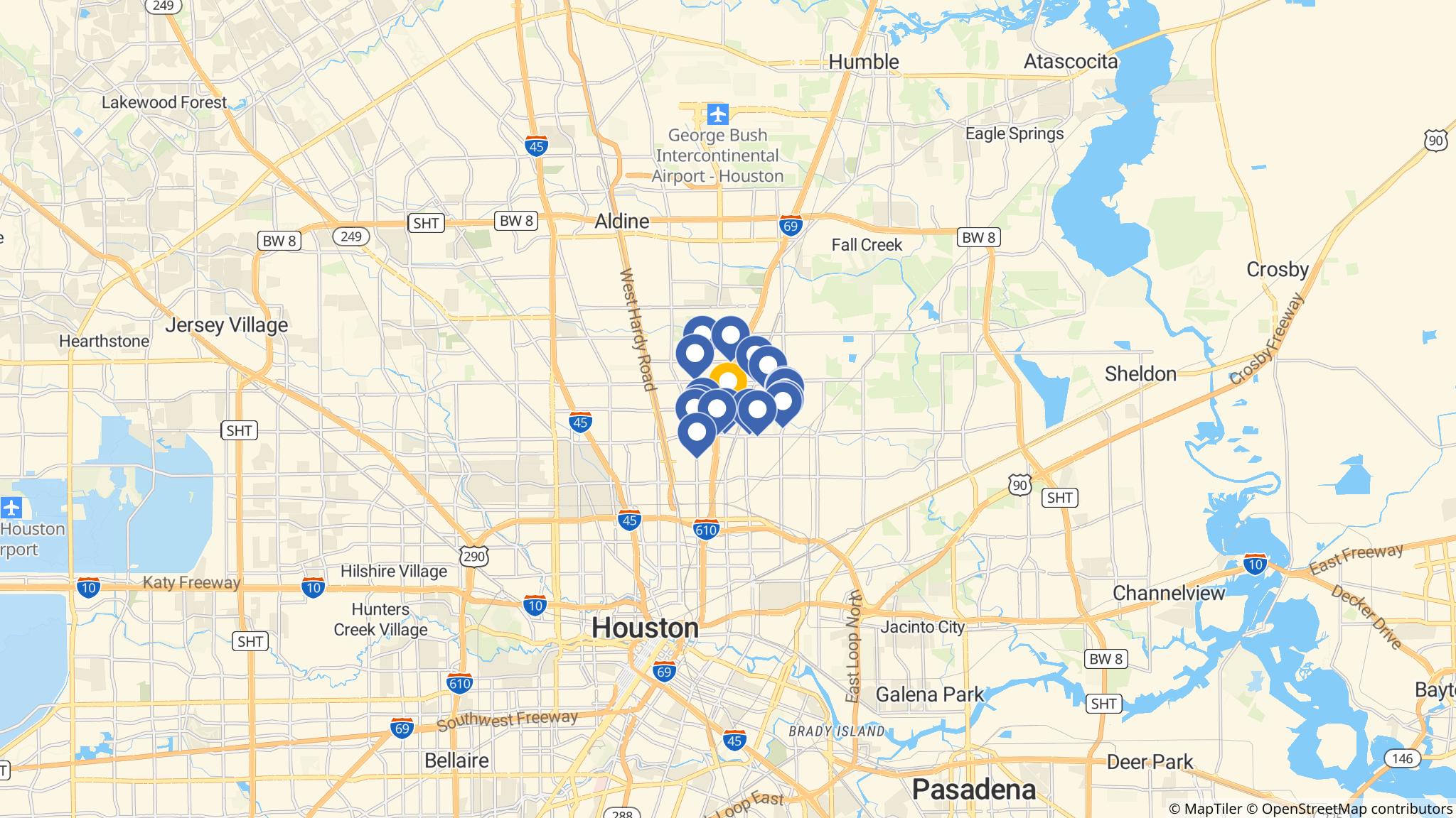 Street map of the ATM area
