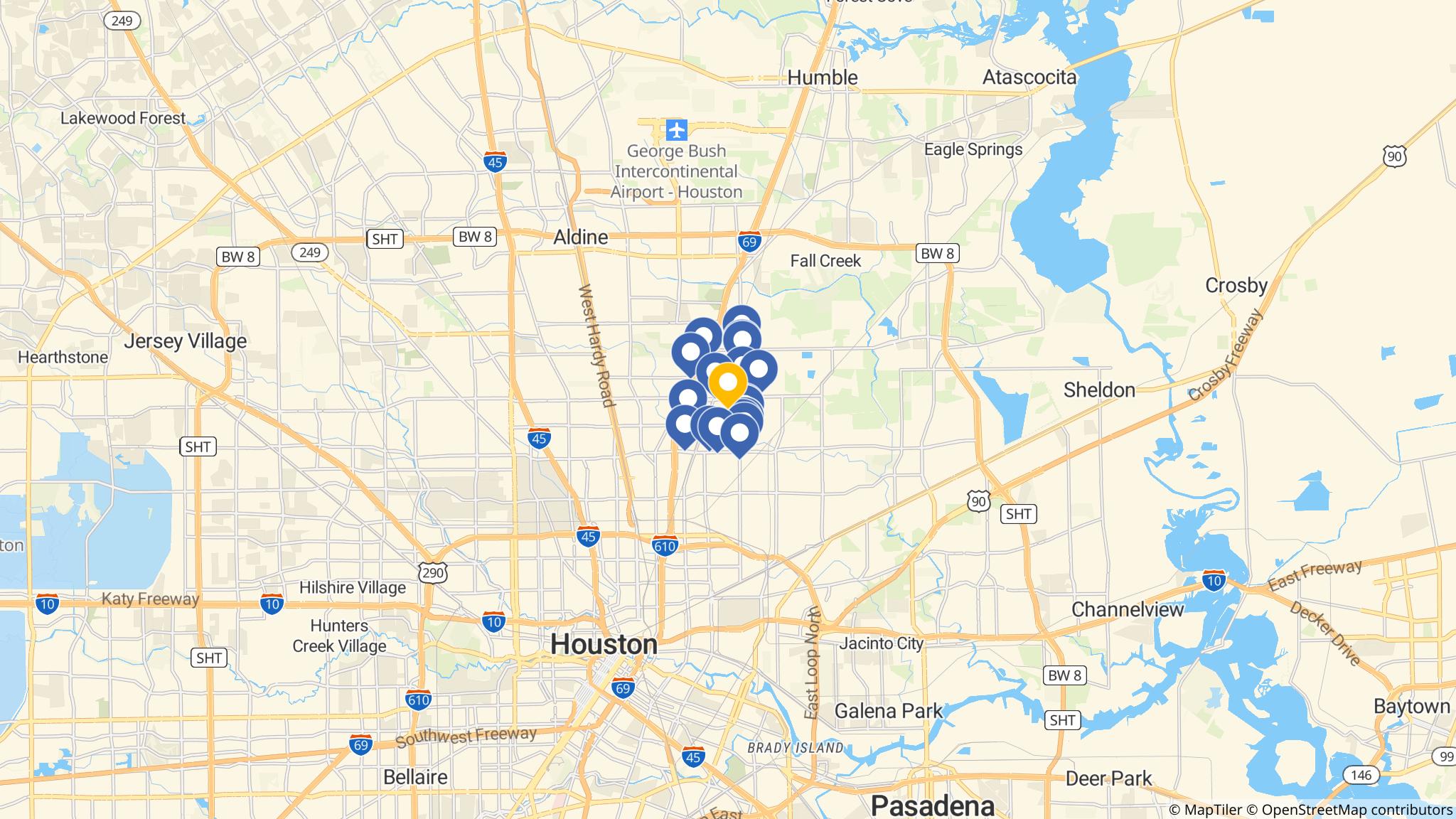 Street map of the ATM area