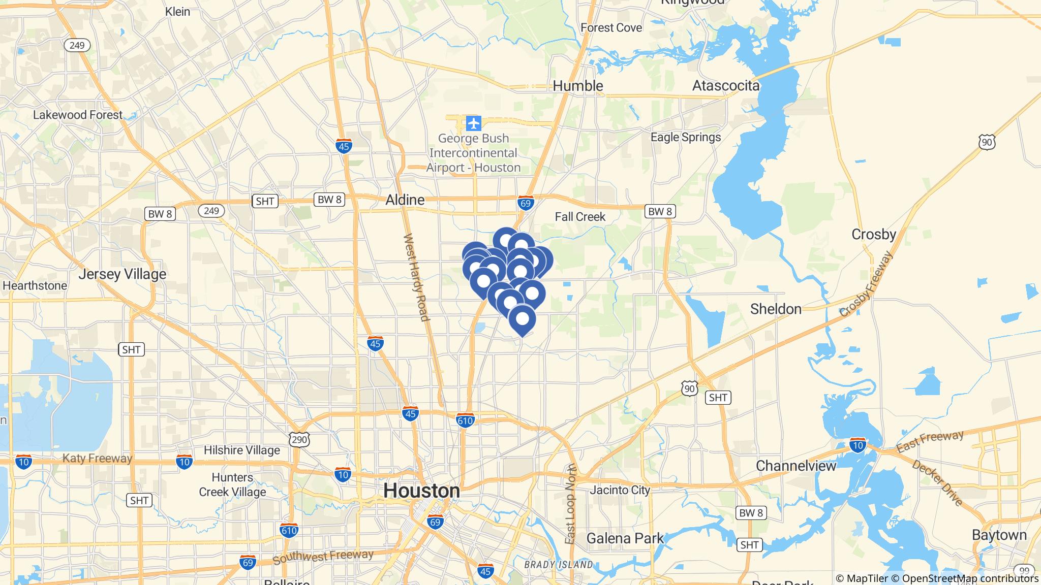 Street map of the ATM area