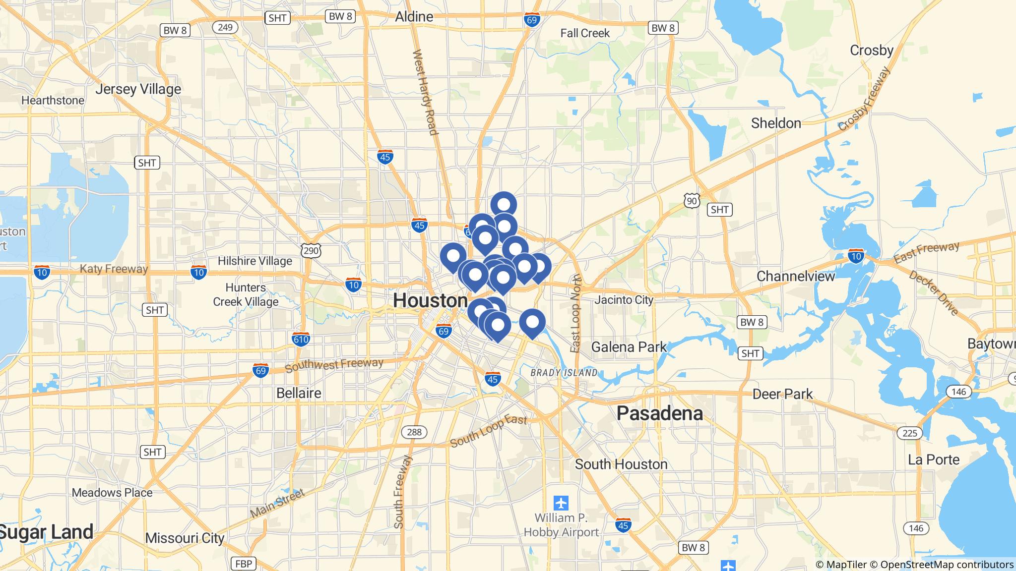 Street map of the ATM area