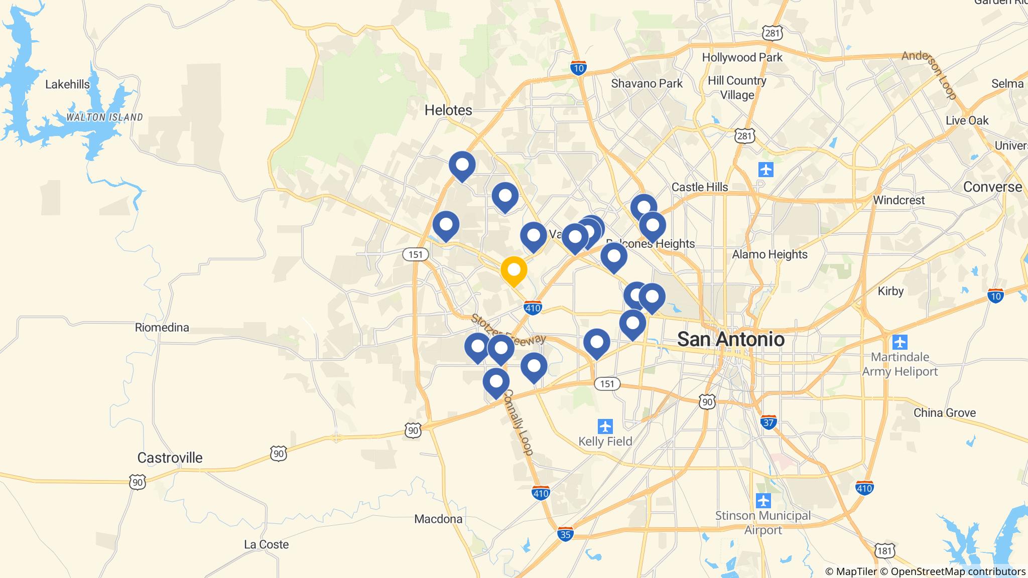 Street map of the ATM area