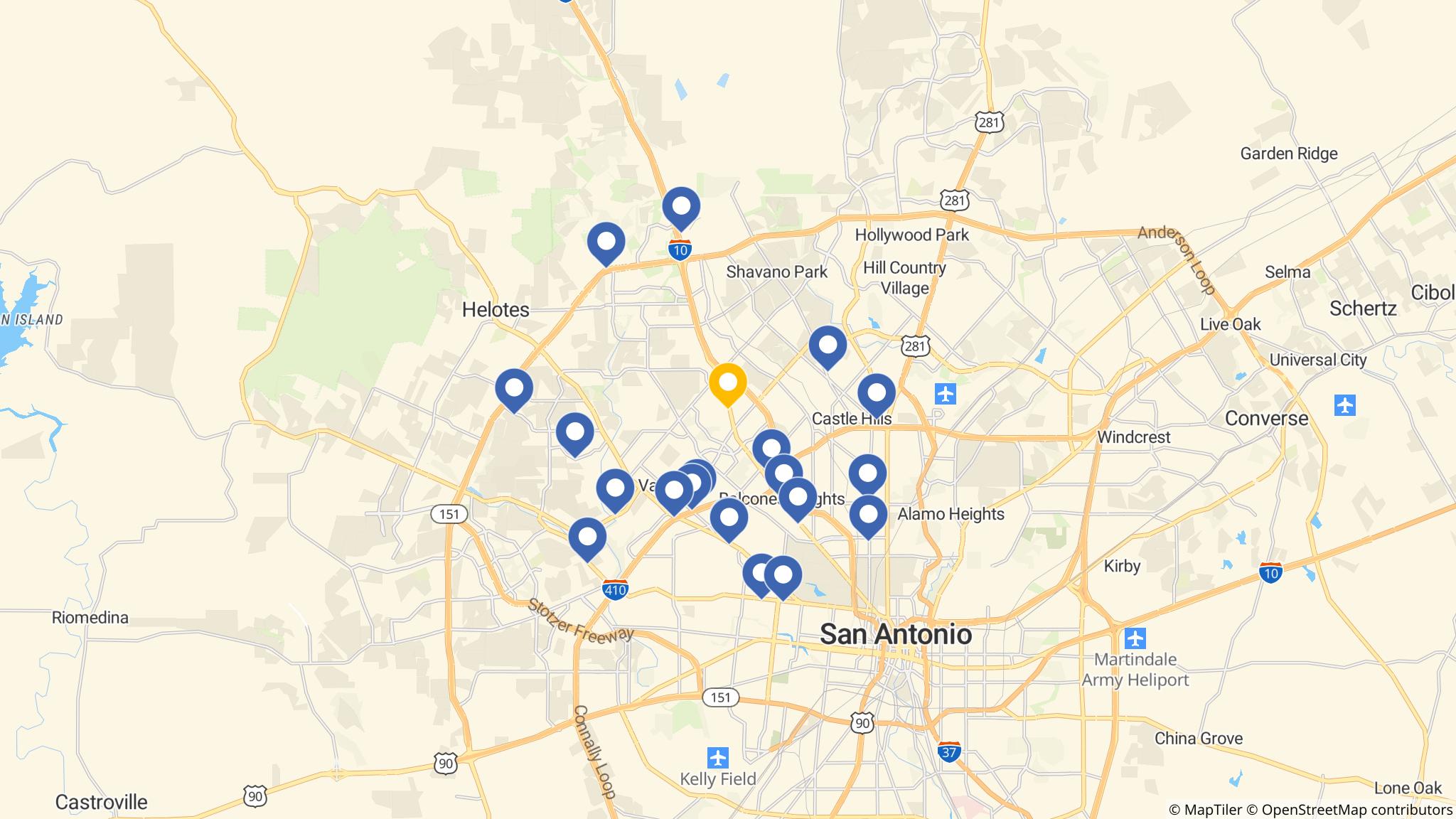 Street map of the ATM area