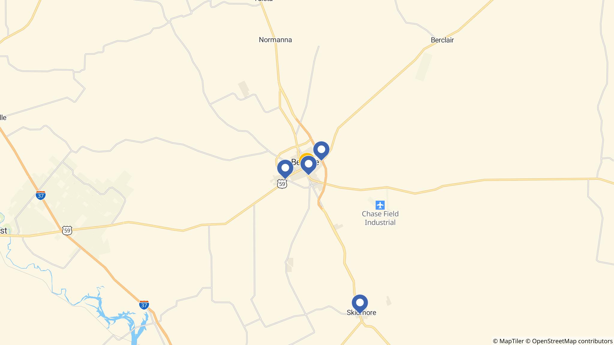 Street map of the ATM area