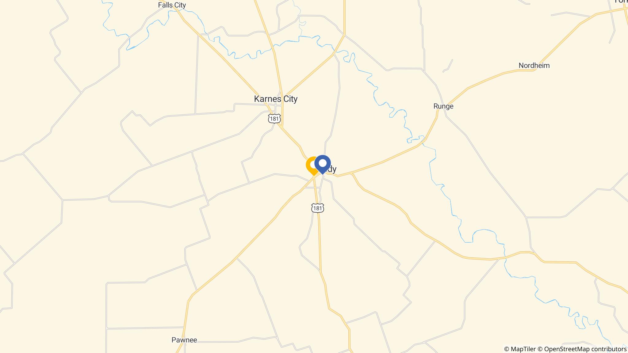 Street map of the ATM area