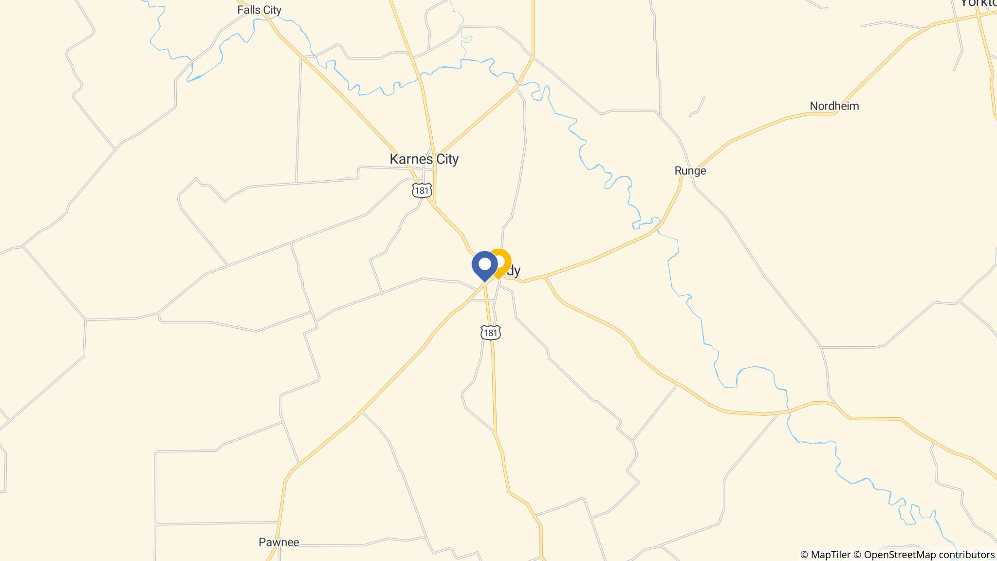 Street map of the ATM area