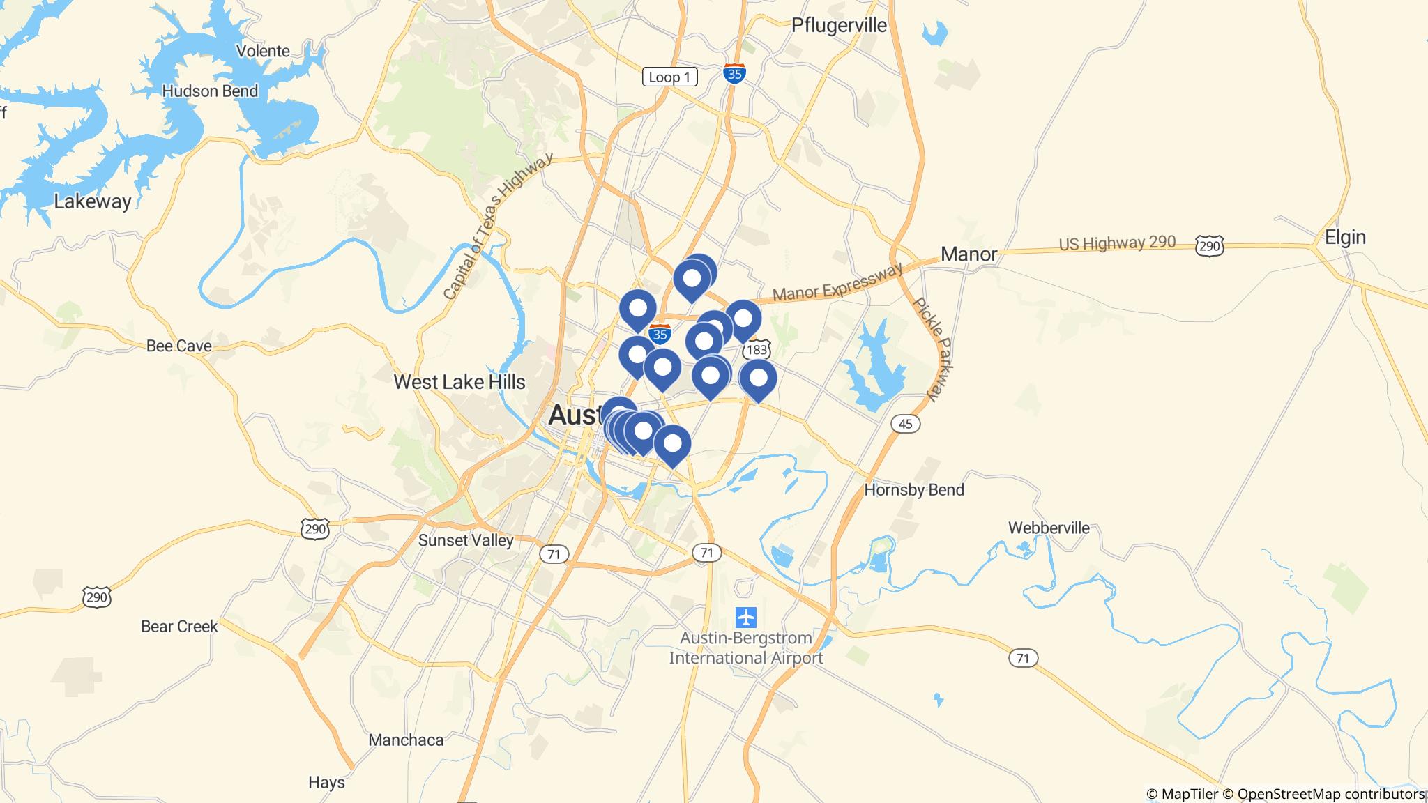 Street map of the ATM area