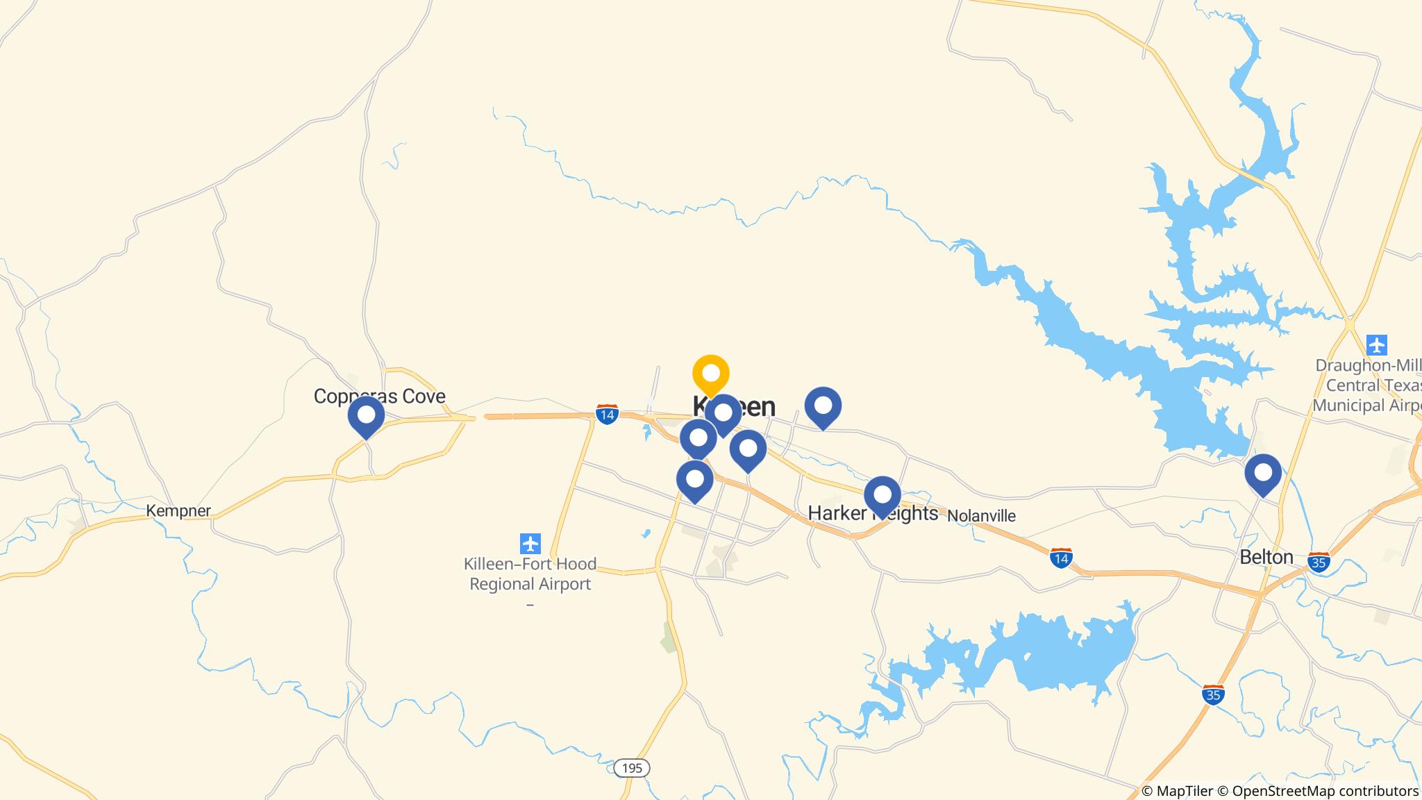 Street map of the ATM area
