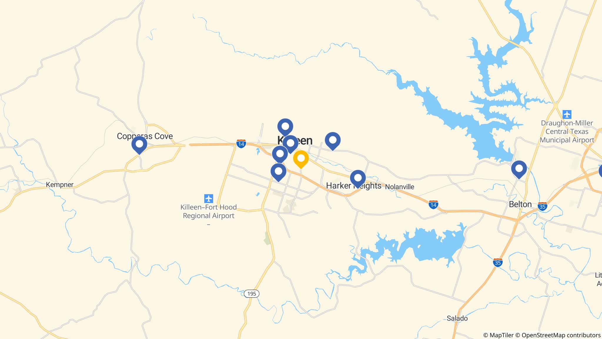 Street map of the ATM area